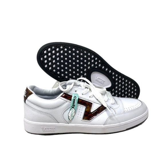 VANS LOWLAND CC Big Reptile White Red Men Low Top Leather Shoes Size VN0A4TZY9O9 - Picture 4 of 10